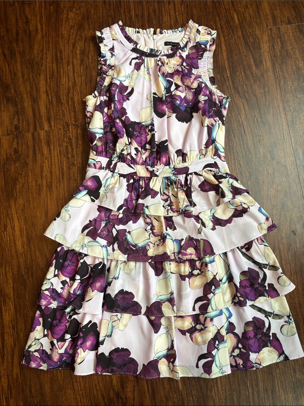 Banana Republic Women’s Watercolor Floral Tiered Ruffle Dress